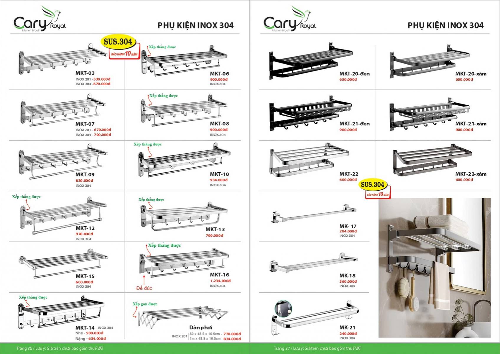 Thiết bị vệ sinh Cary Royal Catalogue và Bảng giá mới nhất 2026 /Page 19